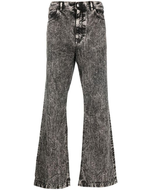 Marni Gray Marble-dyed Flared Jeans for men