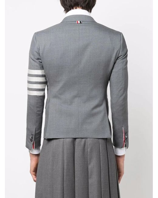 Thom Browne Gray 4-Bar Wool Blazer for men