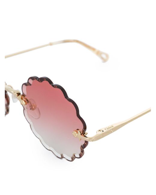 Chloé Rosie Flower Shaped Sunglasses in Pink | Lyst UK