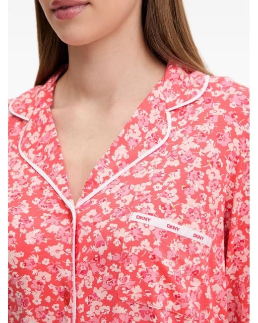 Pyjama À Fleurs DKNY en coloris Red
