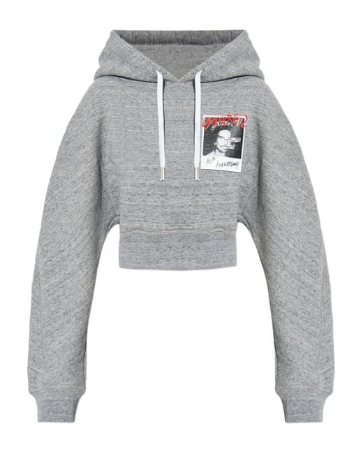 DSquared² Gray Hoodie mit grafischem Print
