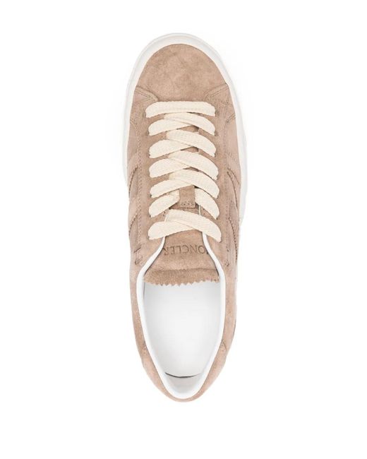 Moncler Pink Monaco M Suede Sneakers