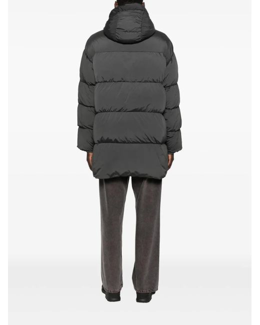C P Company Gray Hooded Padded Jacket for men