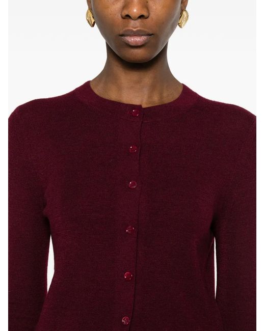 Bompard Red Buttoned Cardigan