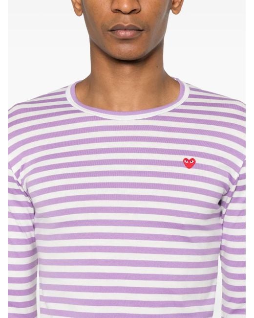 COMME DES GARÇONS PLAY Multicolor Long-Sleeve Striped T-Shirt for men