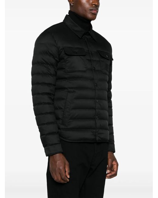 Dolce & Gabbana Black Polyester Down Jacket for men