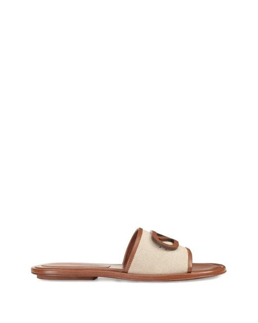 Sergio Rossi Natural Surge Logo-Detail Sandals