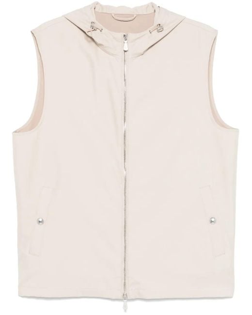 Eleventy Natural Hooded Gilet for men