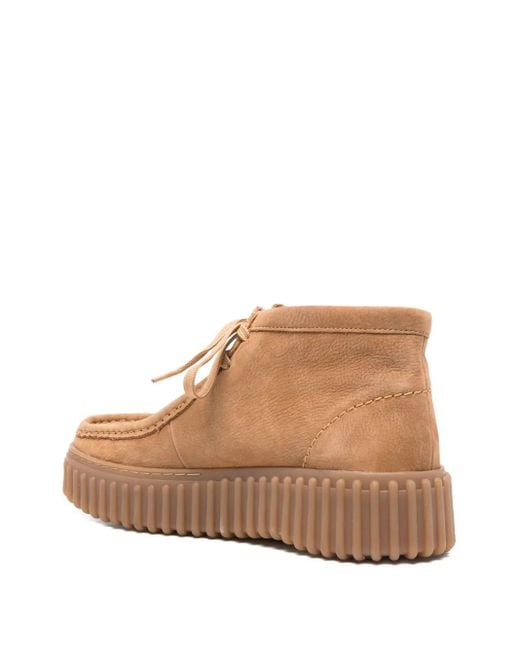 Clarks Brown Torhill Moss Boots