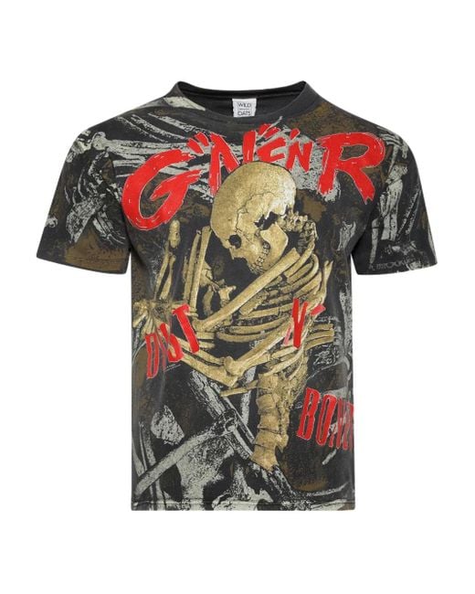 Earthling VIP Black X Guns N' Roses Dust N' Bones Graphic T-Shirt for men