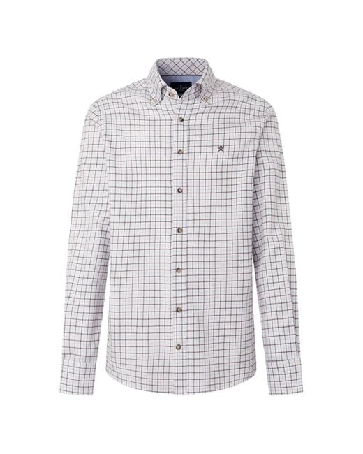 Camicia A Quadri di Hackett in White da Uomo