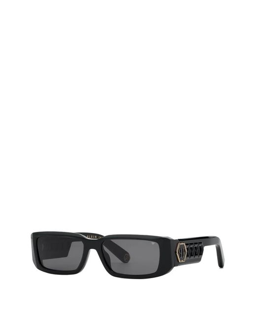 Philipp Plein Gray Rectangle Sunglasses