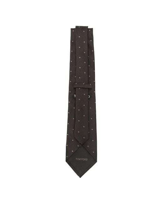 Tom Ford White Polka Dot Tie for men