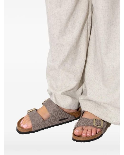 Birkenstock White Arizona Buckle Sandals