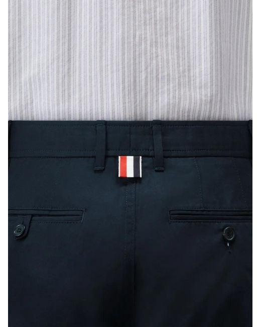 Thom Browne Blue Tapered Chino Trousers for men