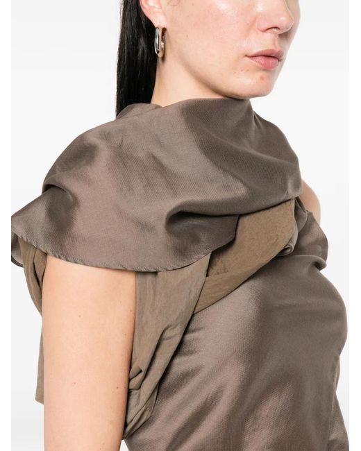 Entire studios Brown Asymmetric-Neck Top