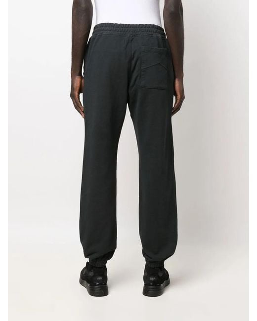 Rhude Black Logo-Embroidered Track Pants for men