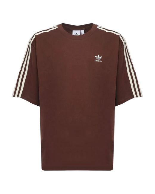 Adidas Originals Brown Three-Stripe T-Shirt for men