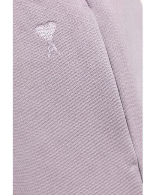 AMI Purple Ami De Coeur Track Pants for men