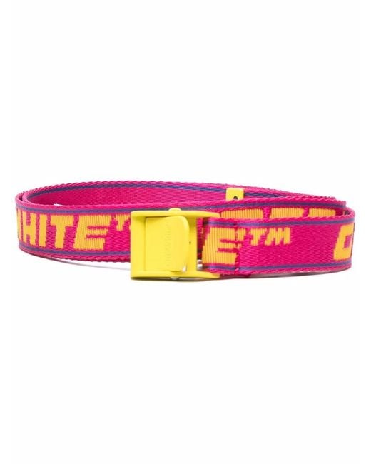 Off-White c/o Virgil Abloh Pink Logo-Print Mini Industrial Belt