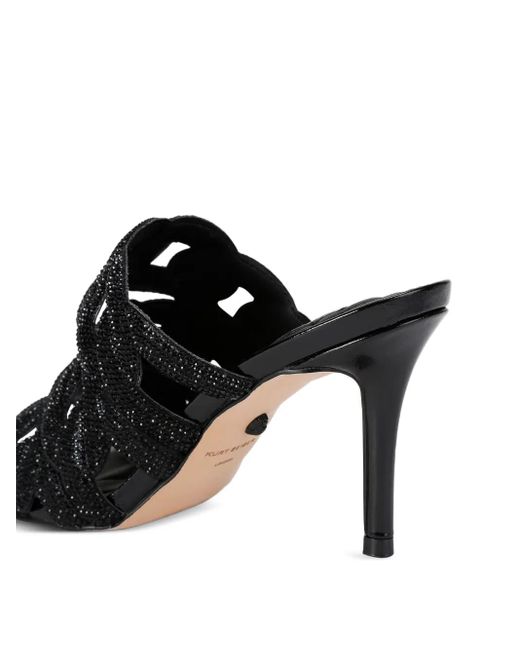 Kurt Geiger Black 85Mm Crystal-Chain Sandals