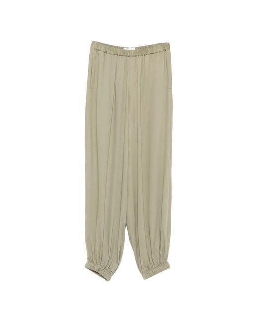 Frankie Shop Green Isola Elastic-Waistband Trousers