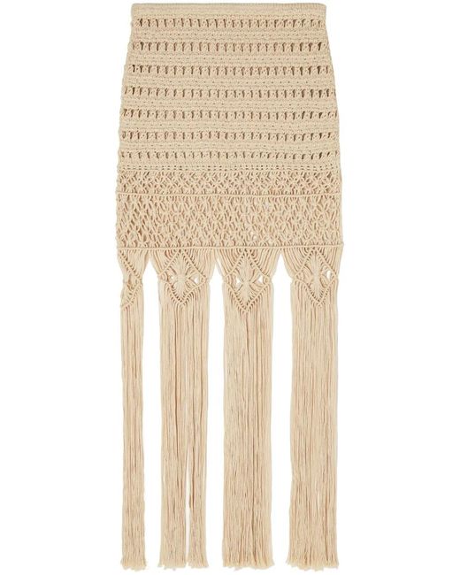 Alanui Natural A Love Letter To India Crochet Skirt