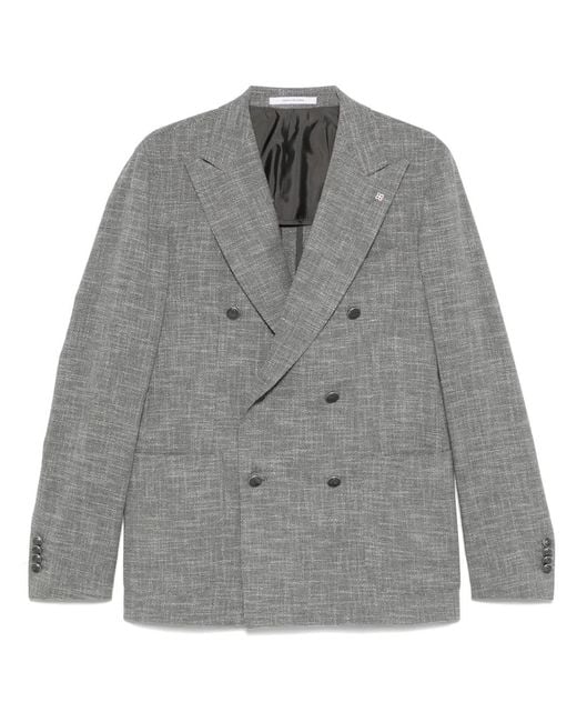 Tagliatore Gray Textured Blazer for men