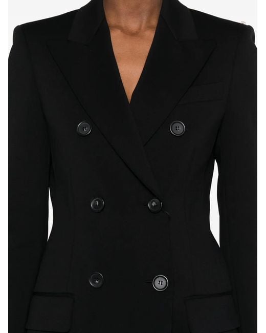 Sportmax Black Double-Breasted Fitted Jacket
