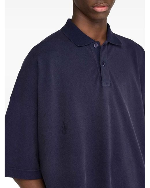 J.W. Anderson Blue Anchor-Print Polo Shirt