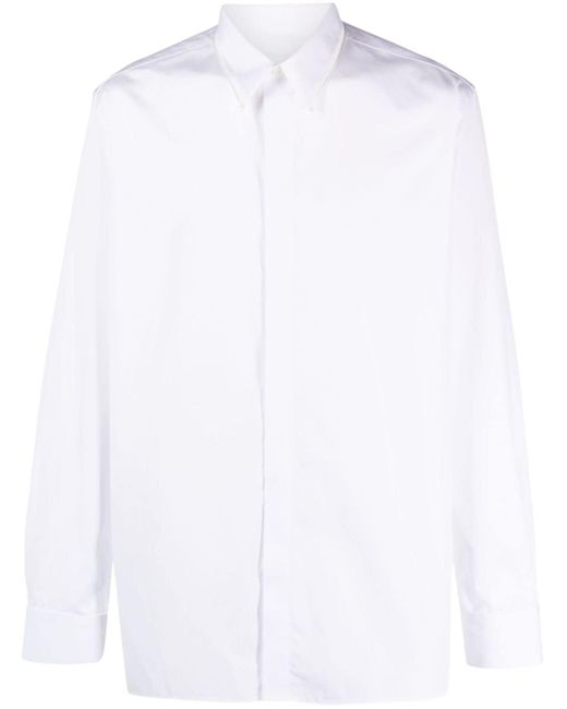 Givenchy White Classic-collar Cotton Shirt for men