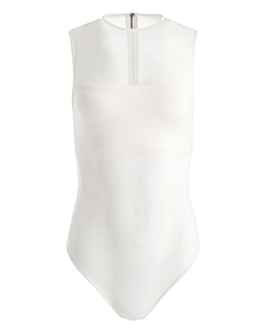 Alice + Olivia White Bandeau Bodysuit