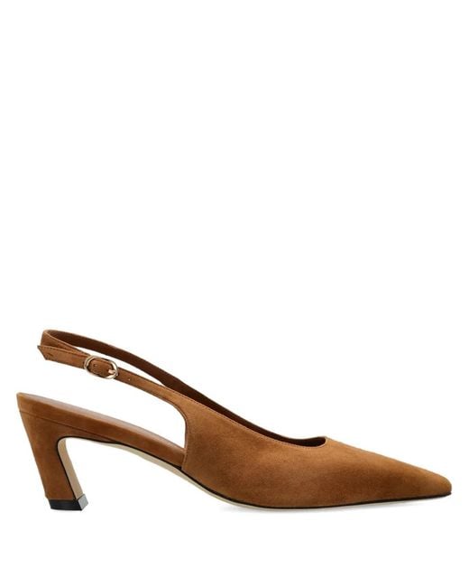 Stuart Weitzman Brown Stassi Pointed Slingback Pumps