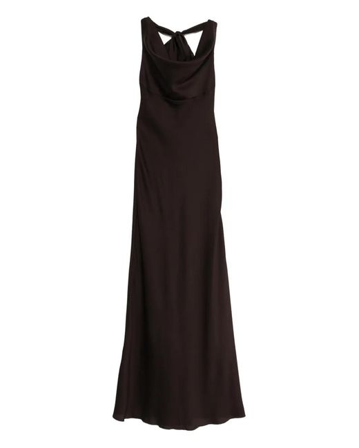 Amsale Black Hammered Dress