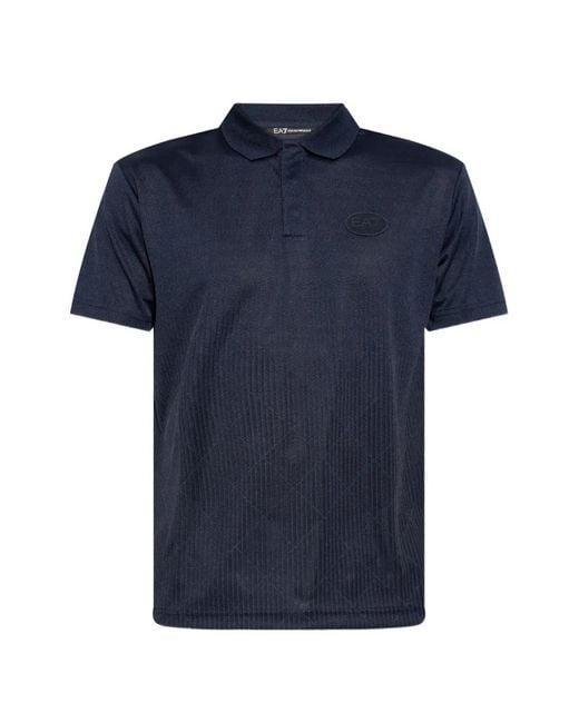 Polo À Patch Logo EA7 pour homme en coloris Blue