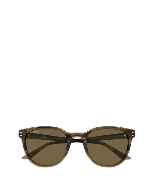 Gucci Green Round-Frame Sunglasses for men