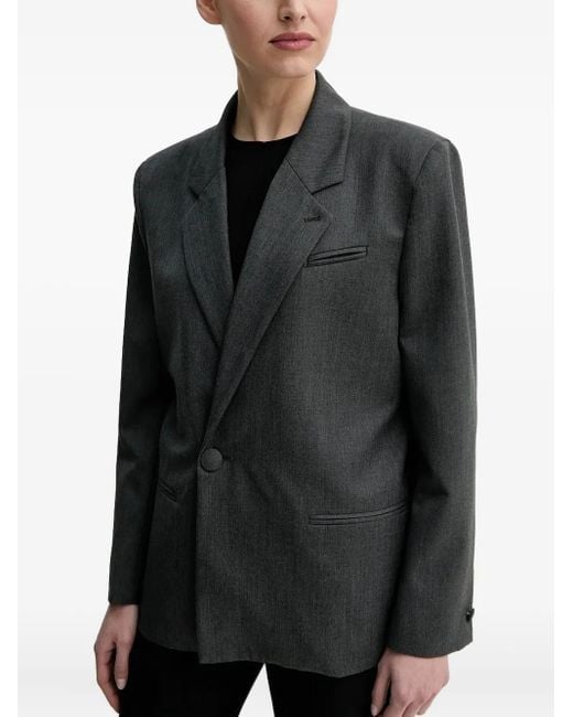 Won Hundred Black Single-Button Long-Sleeve Jacket