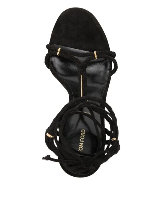 Tom Ford Black Sandalen aus Wildleder 70mm