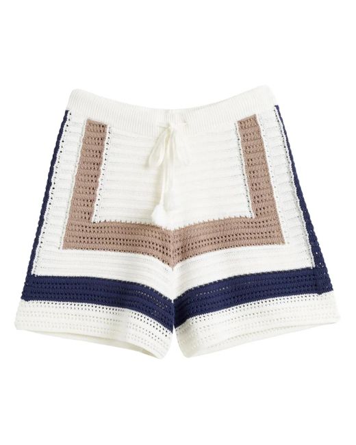 Chinti & Parker Capri クロシェ ショートパンツ Blue