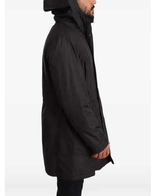 Dolce & Gabbana Black Logo-Detail Hooded Parka Coat for men