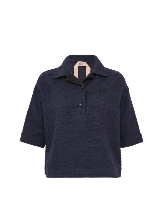N°21 Blue T-Shirt Boutonné