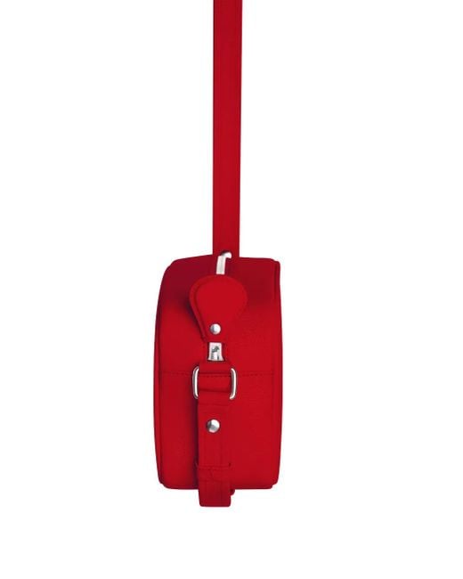 Courreges Red Reedition Leather Camera Bag