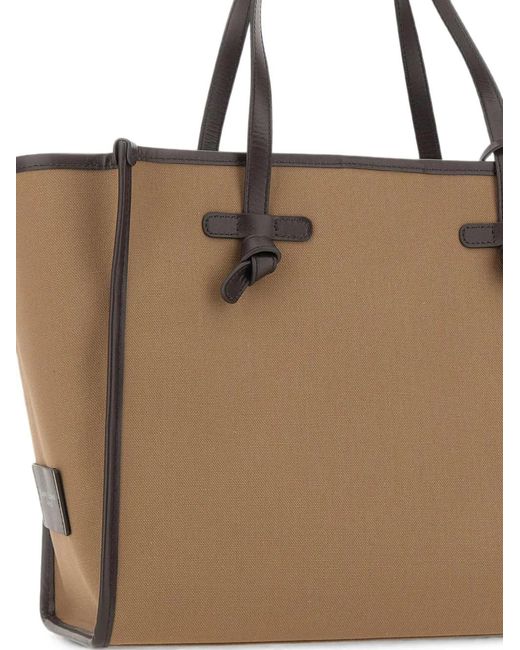 MARCELLA CLUB Natural Marcella Leather-Trimmed Tote Bag