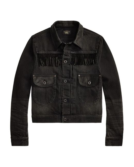 RRL Black Fringed Jacket