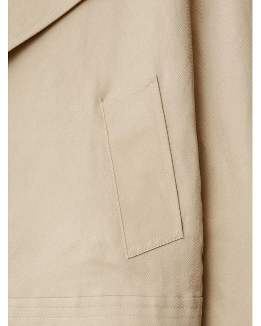 Burberry Natural Off-Centre Canvas Trench Jacket