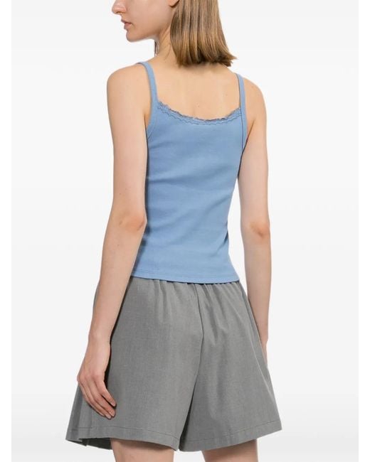 AAPE BY A BATHING AP Blue Button-Up Tank Top