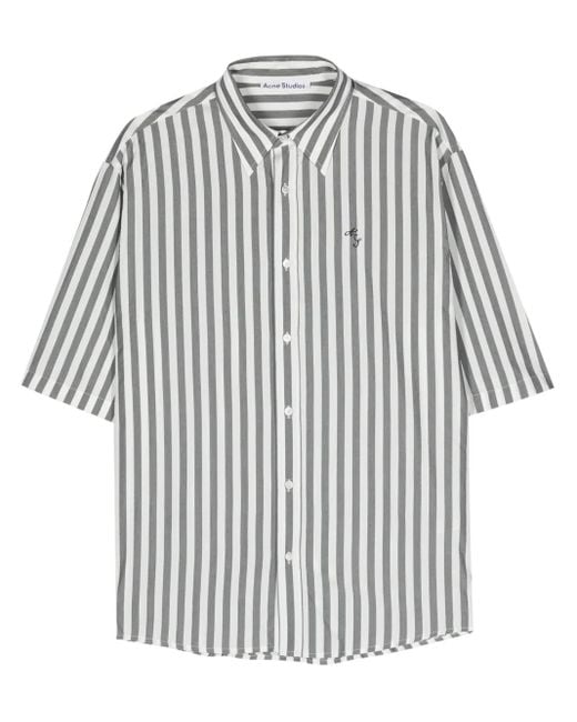Acne Black Striped Shirt for men