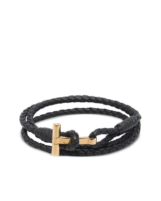 Tom Ford Geflochtenes Armband Mit T-Riemen in White für Herren