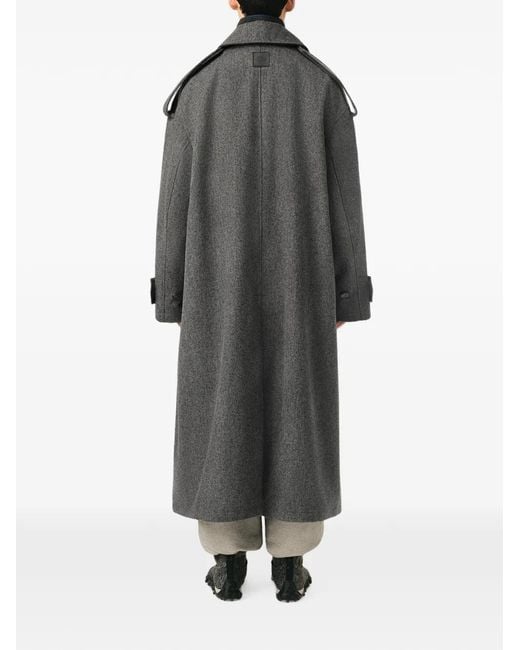 AMI Wollen Trenchcoat in het Gray