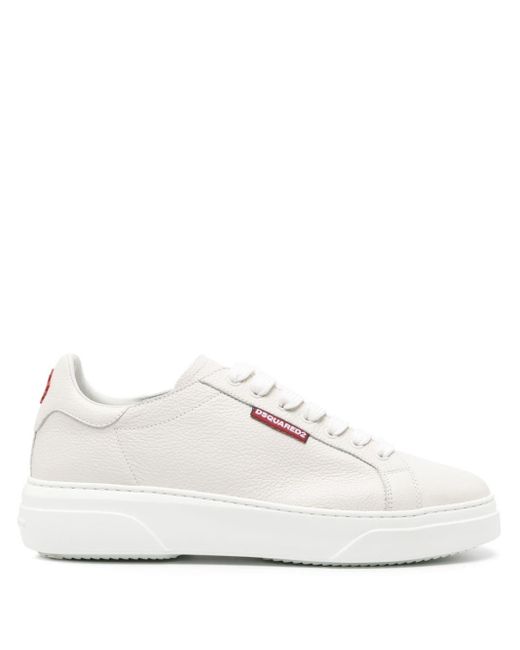 DSquared² White Bumper Leather Sneakers for men